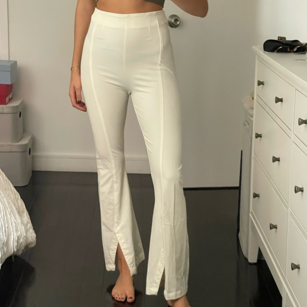 White flare Free People pants